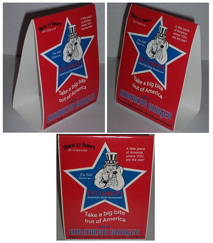 Fat Ammy's American Style Restaurant Table Tents Fat Ammy's American Style Restaurant Table Tents
