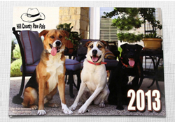 Hill County Paw Pals Calendar Printing Fundraiser