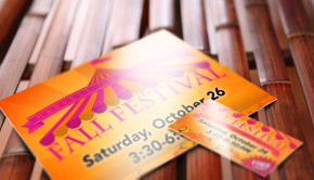Church Fall Festival Postcard & Business Card