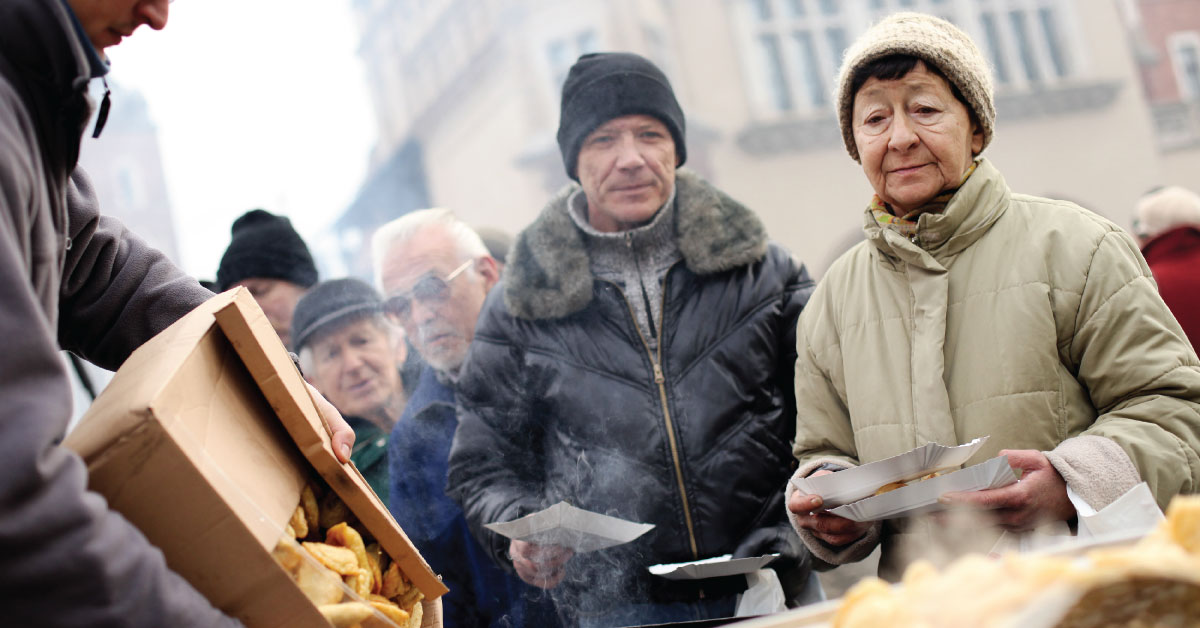 Nonprofit organization food drives are great venues for booklet marketing