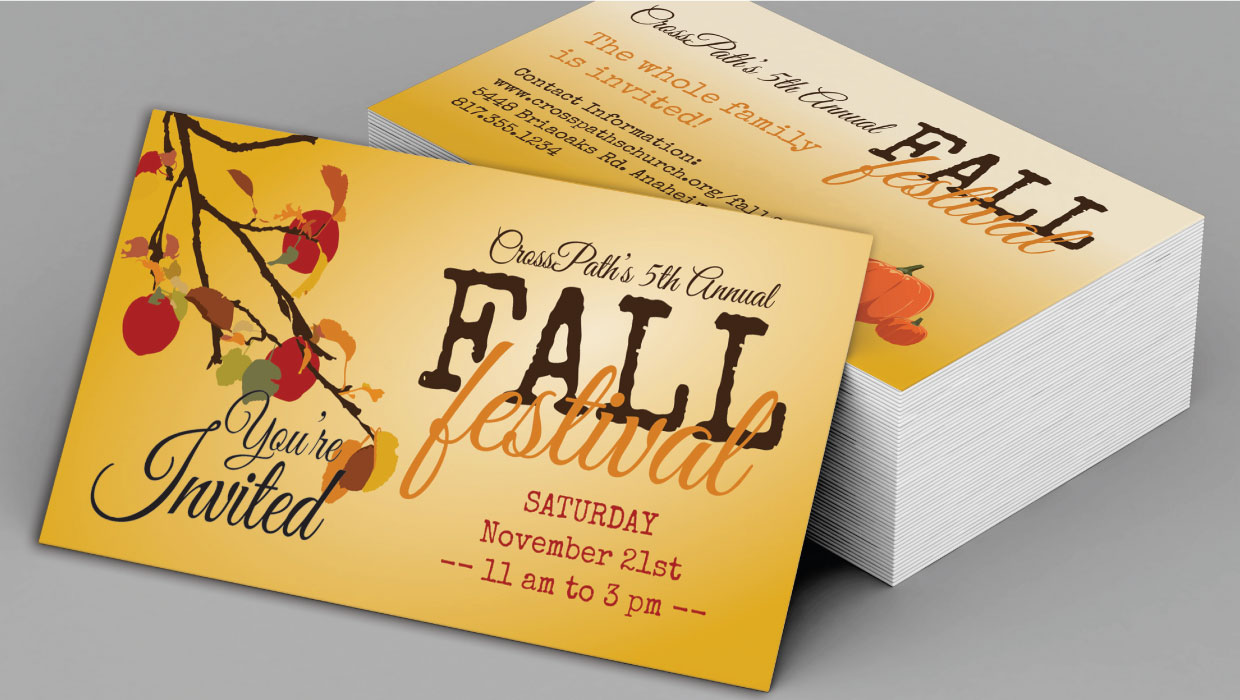 Fall Church Invite Card