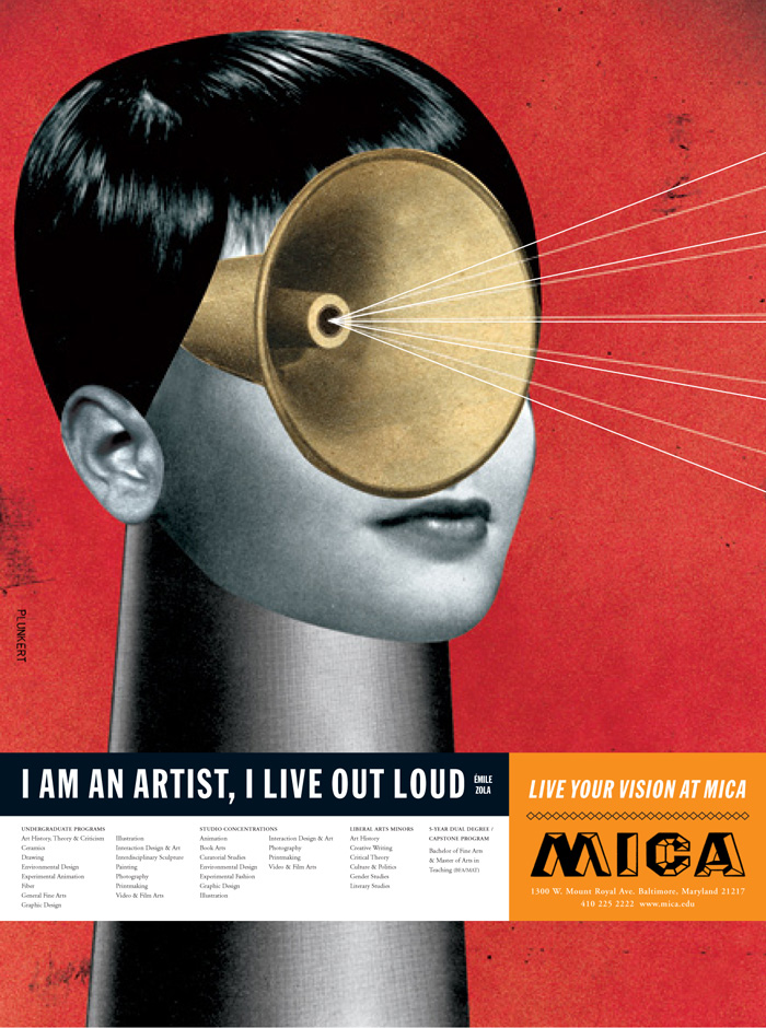 Maryland Institute College of Art - Poster with bullhorn