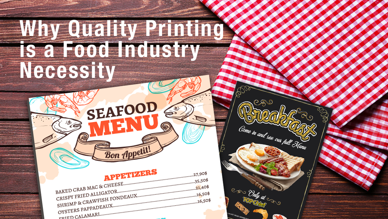 quality printing example - menu