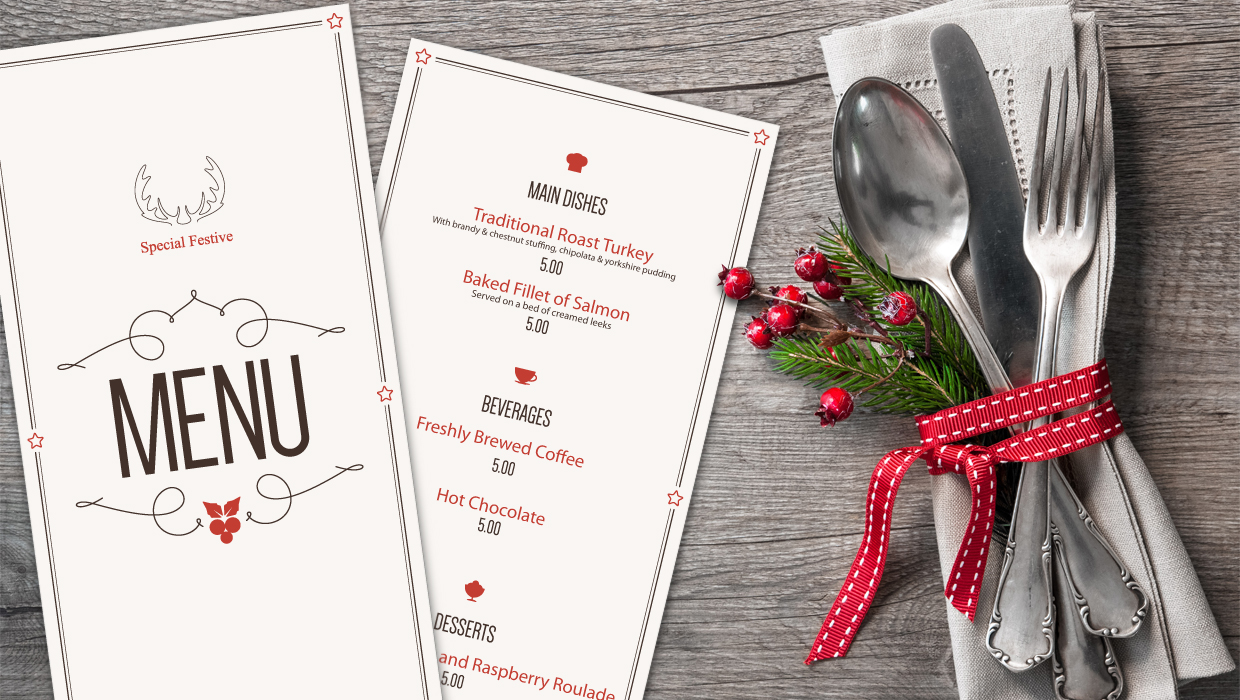 Increase restaurant holiday sales with custom menus