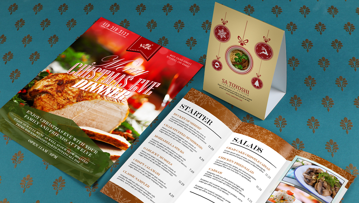 Print Materials for Restaurant Christmas Promotion Ideas