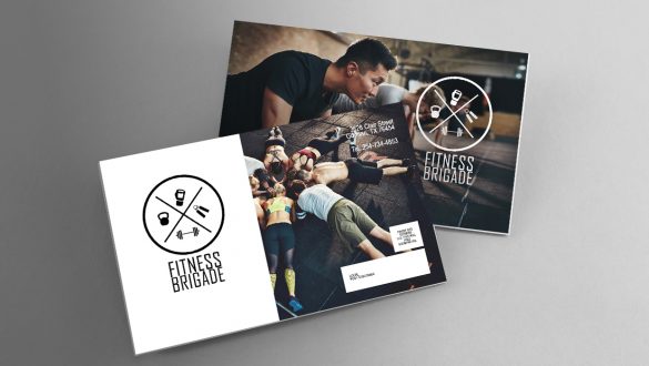 Postcard for Marketing a Fitness Gym