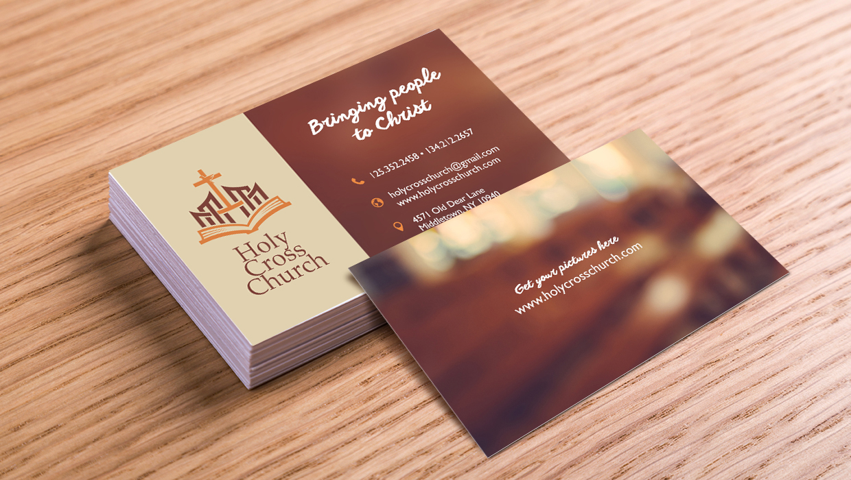 A set of church business cards. 