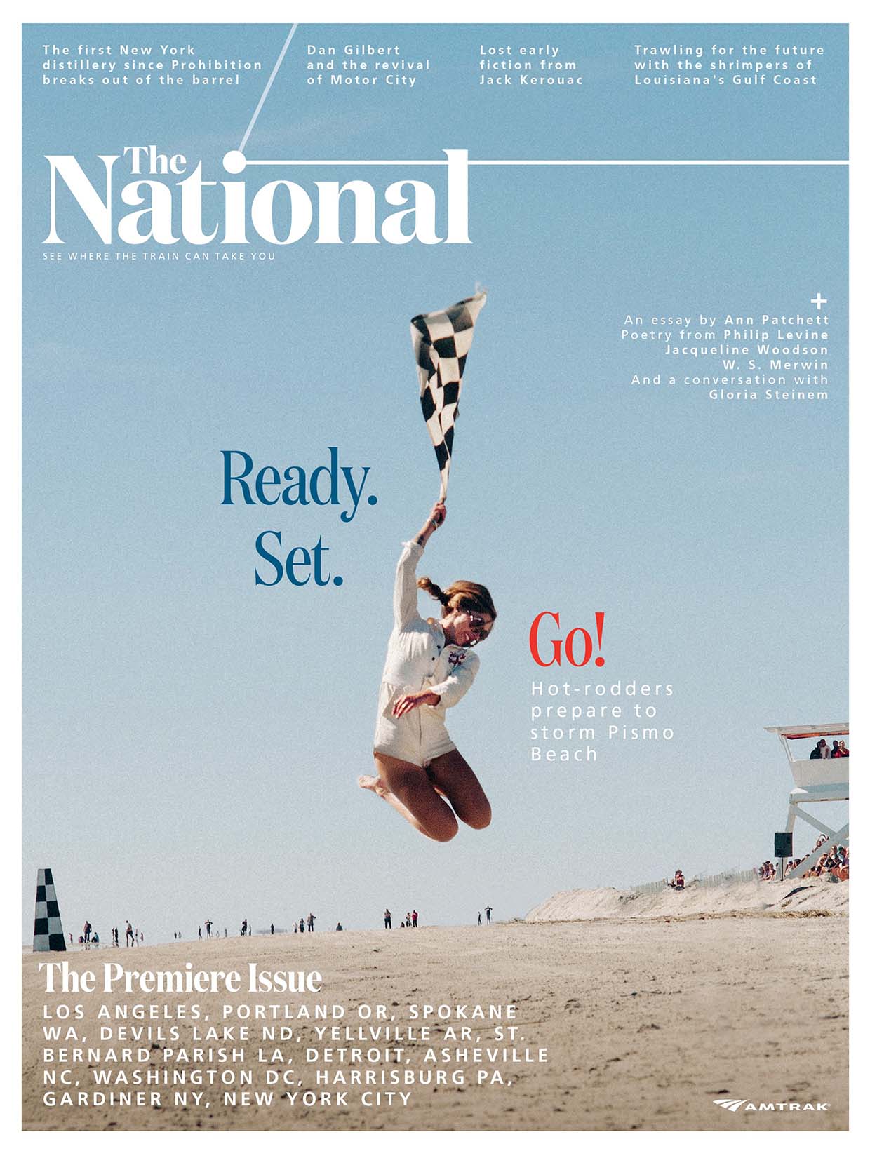 The National Magazine can both be read on-board and online. The National Magazine: Premier edition cover.