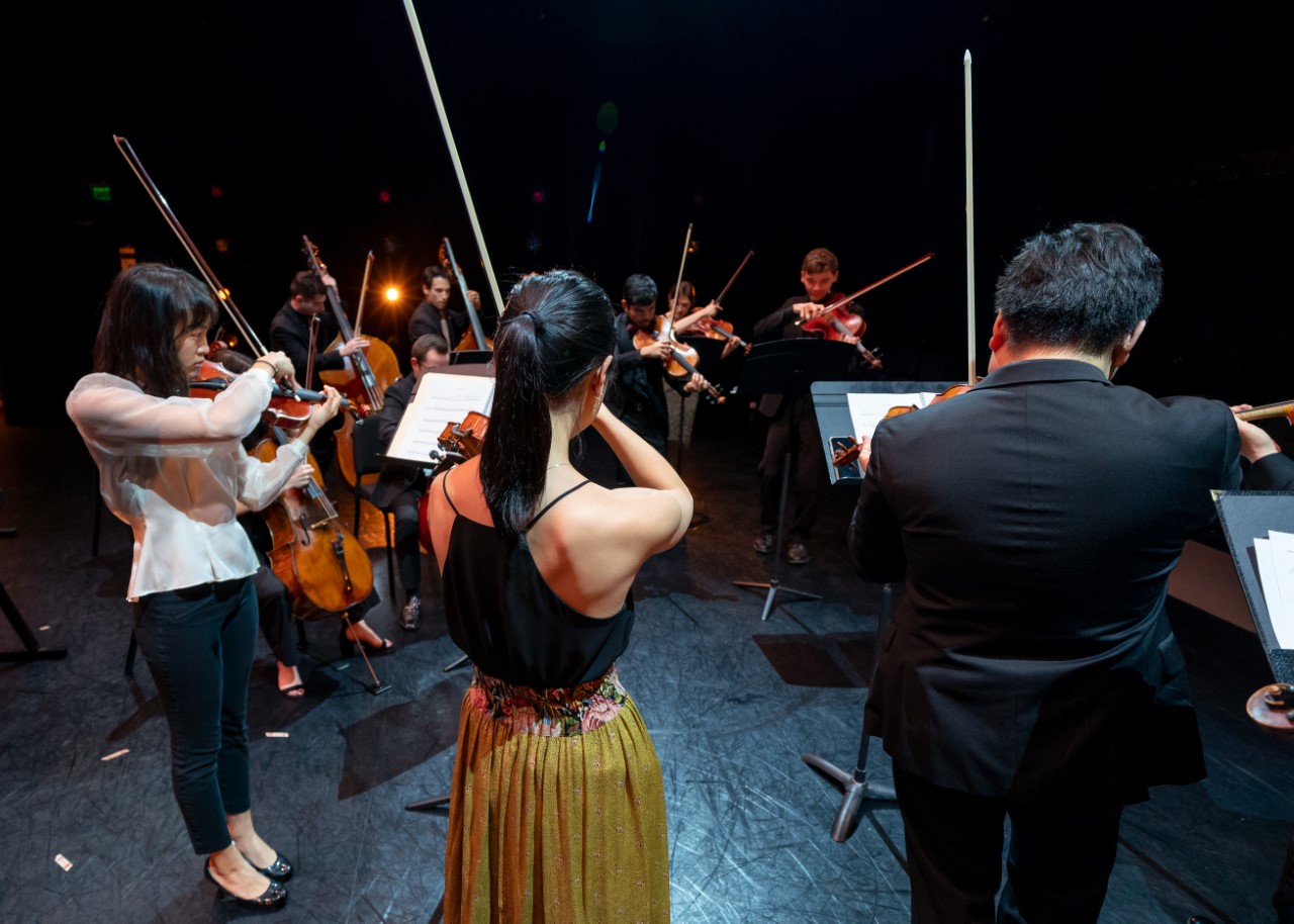 string musicians playing music 