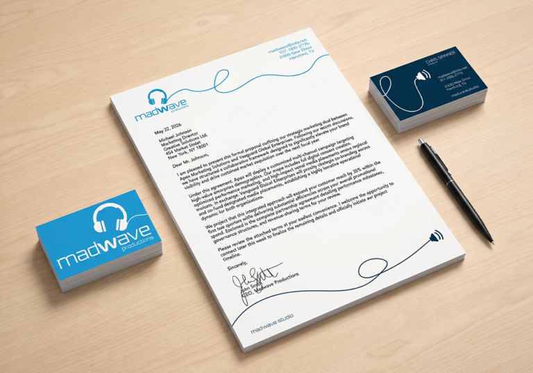 letterheads and business cards