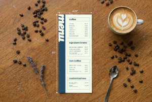 4.25" × 11" Menu