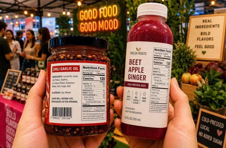 food labels for oily and refrigerated products