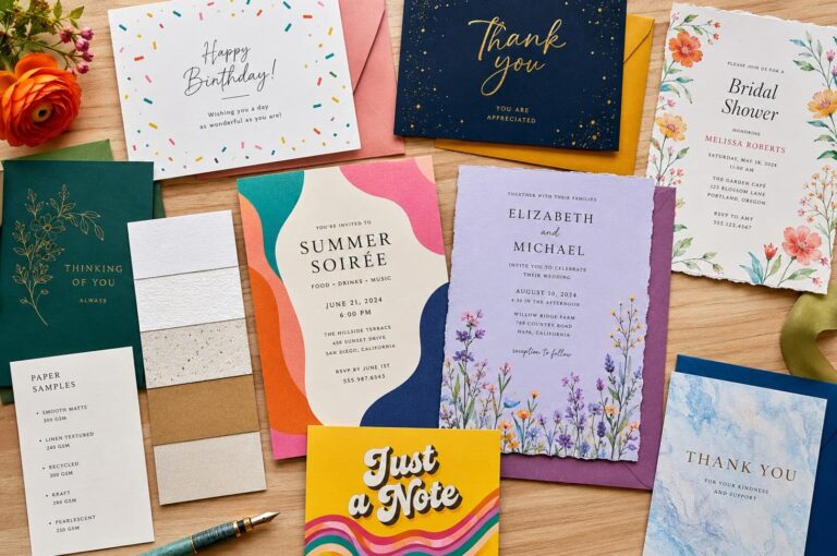 various stationery prints